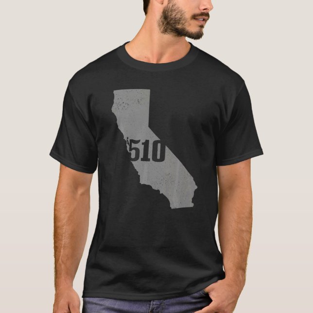 Camiseta California 510 Area Code Richmond Oakland Mães (Frente)