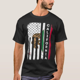 Camiseta California American Flag Home State da Califórnia