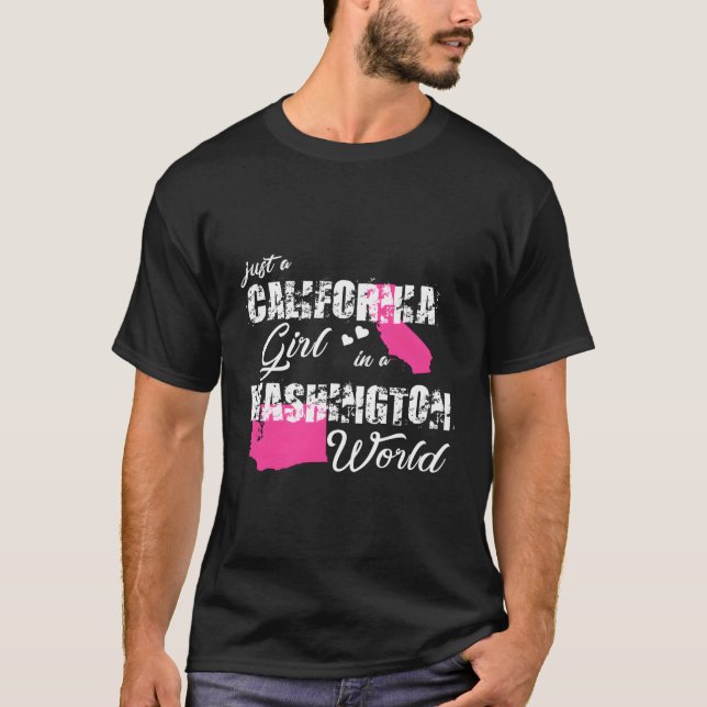 Camiseta Califórnia Apenas Uma Califórnia Em Washington (Frente)