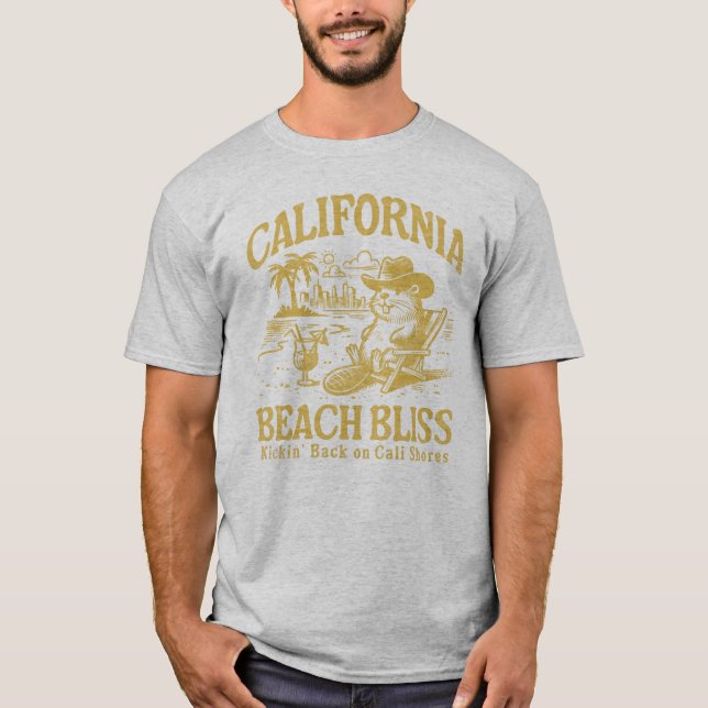 Camiseta California Beach Bliss em Cali Shores (Frente)