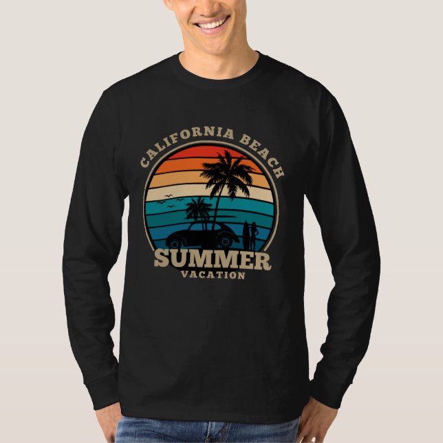 Camiseta California beach summer surfing USA woman men chil (Frente)