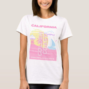 Camiseta California, Beach, Viagem Art, Preppy