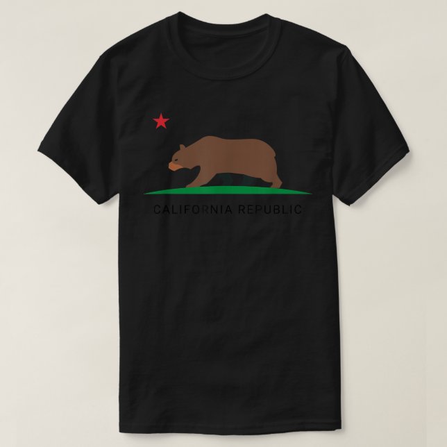 Camiseta California Bear Republic State Flag  Hipster  (Frente do Design)
