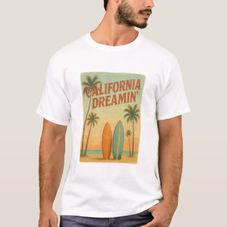 Camiseta California Dreamin’ Retro 1970s Travel Design