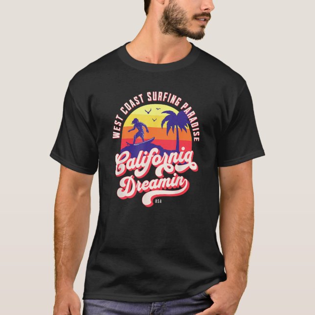 Camiseta California Dreaming Surfing (Frente)