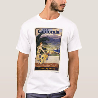 Camiseta Califórnia este verão. Viagem por comboio