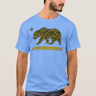 Camiseta California Flag Camo LA Cali Bear Star Ca