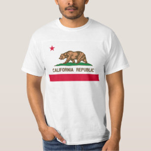 Camiseta California Flag para Men-T-Shirt-White