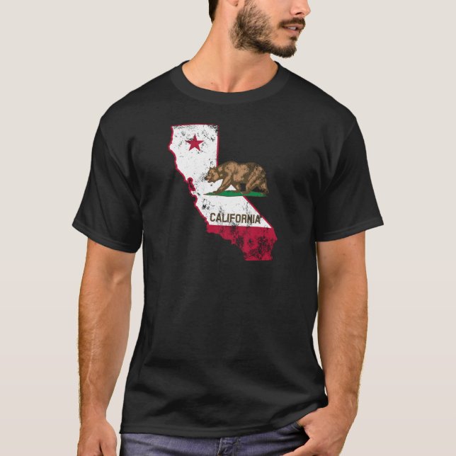 Camiseta California Flag Patriotic T-Shirt (Frente)