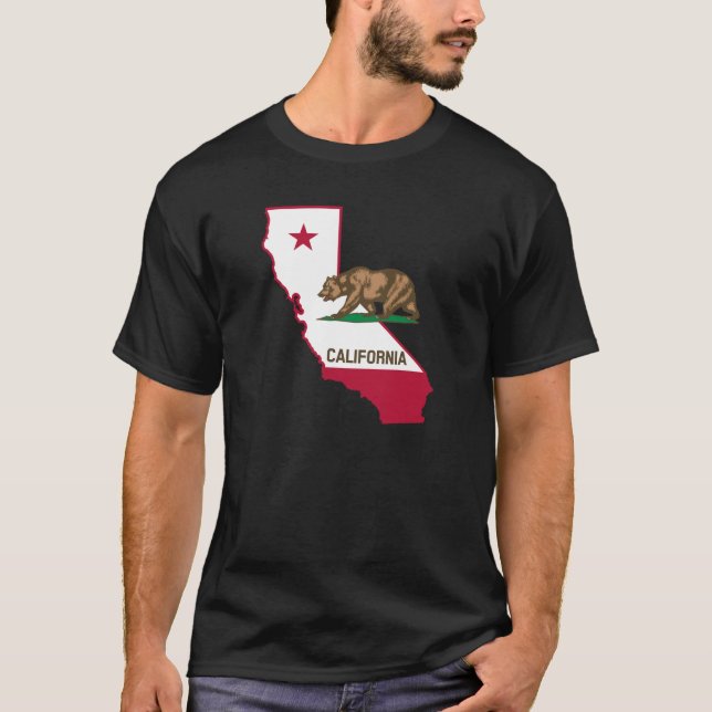 Camiseta California Flag Silhouette (Frente)