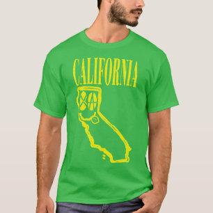 Camiseta California Grunge sorrindo Face Preta Fundo