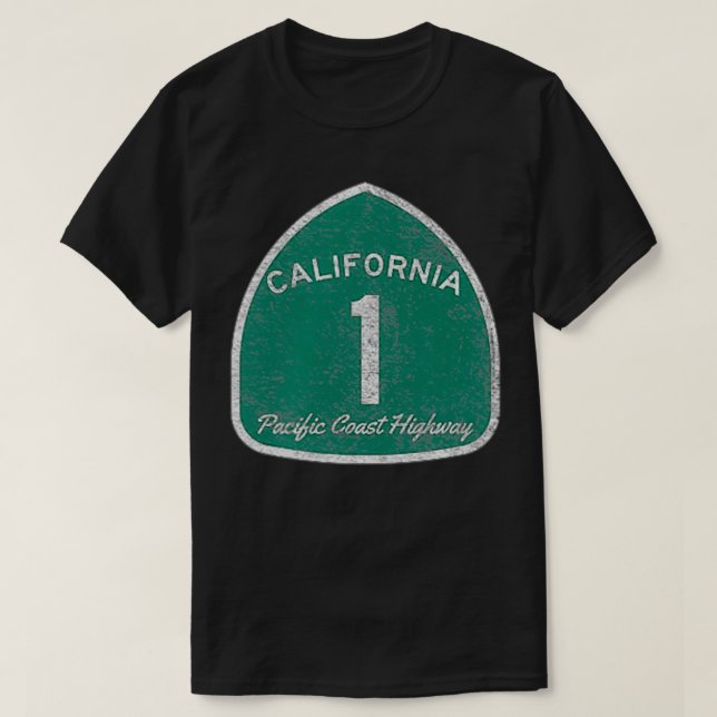CAMISETA CALIFORNIA HIGHWAY 1 ONE PACIFIC COAST  (Frente do Design)