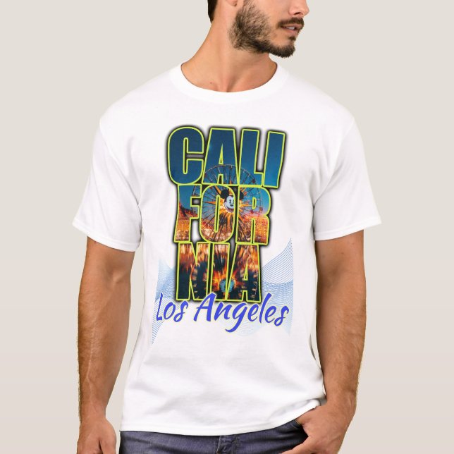 Camiseta Califórnia LA 988 - Verão do Surfe (Frente)