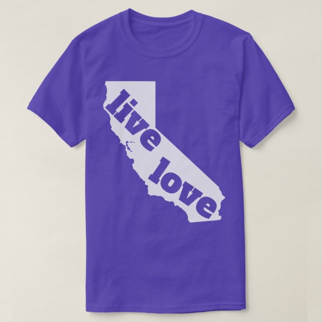 Camiseta California Live Love California (Frente do Design)