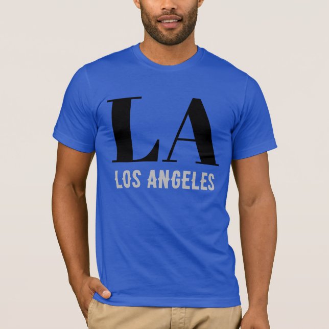 Camiseta California Los Angeles City USA Retro Vintage Blue (Frente)
