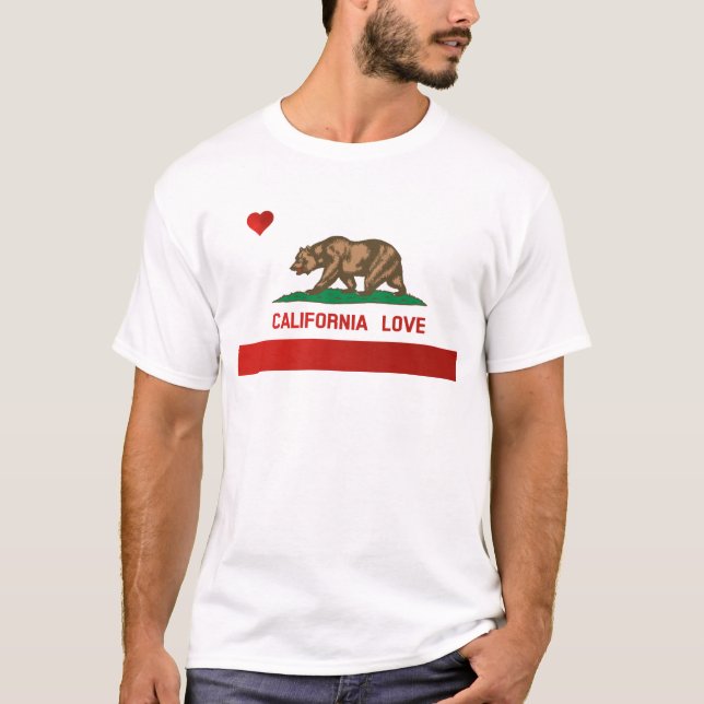 Camiseta California Love State Flag (Frente)