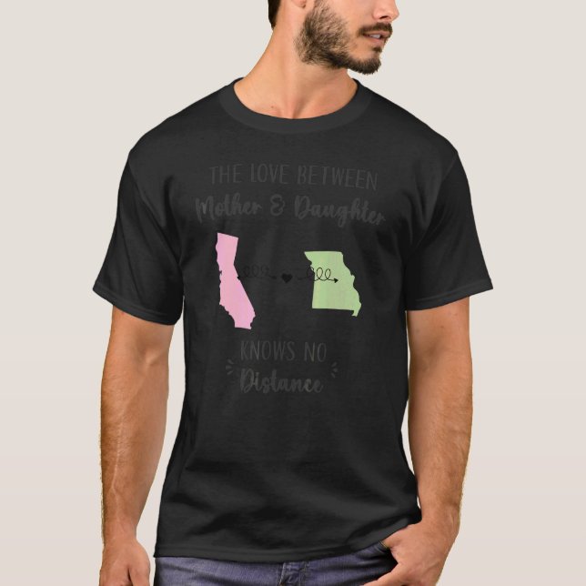 Camiseta California Missouri Distance Dia de as mães de Dau (Frente)