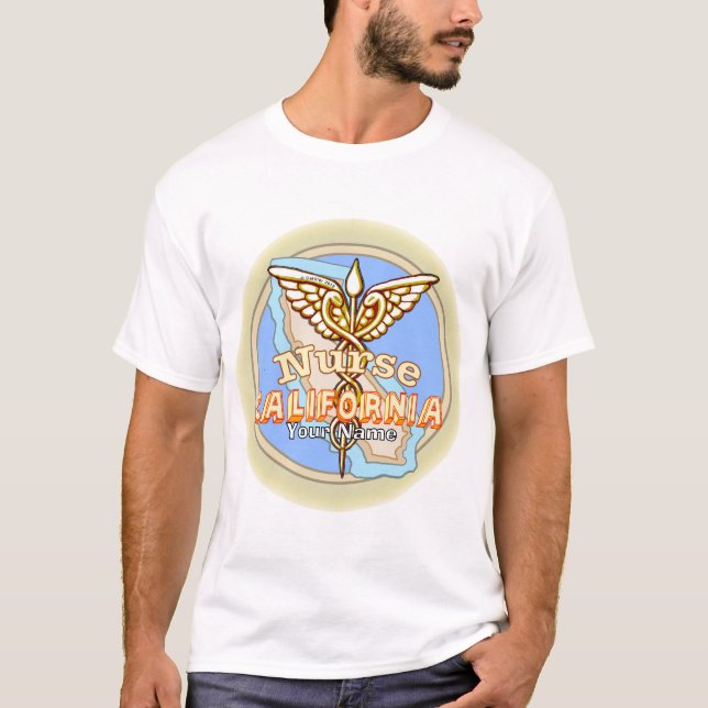 Camiseta California Nurse Caduceus T-Shirt (Frente)