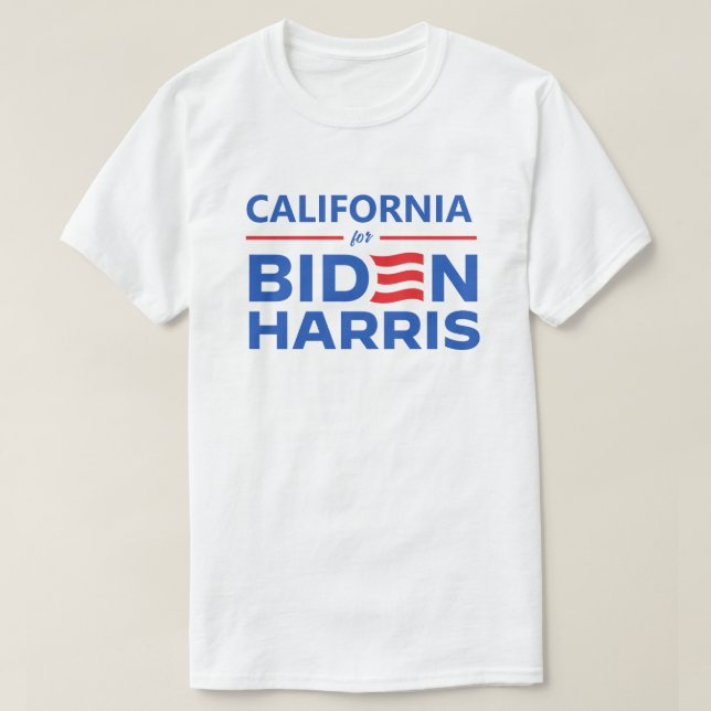 Camiseta Califórnia para Biden Harris (Frente do Design)