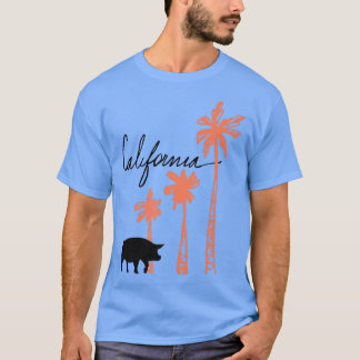 Camiseta California Pigs Hogs e Palm Trees Premium