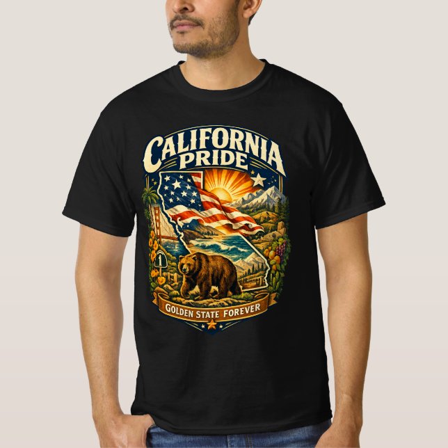 Camiseta California Pride Golden State Forever (Frente)