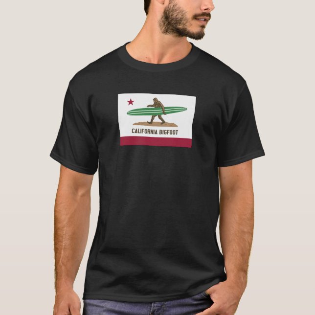Camiseta Califórnia que surfa Bigfoot Longboard (Frente)