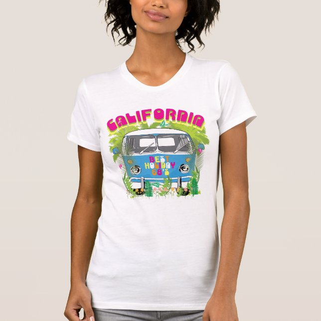 Camiseta Califórnia que surfa Van (Frente)