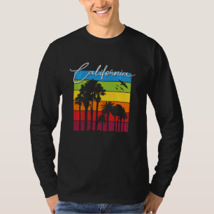 Camiseta California Rainbow Palm Trees Cali Souvenir