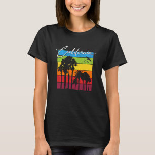 Camiseta California Rainbow Palm Trees Cali Souvenir