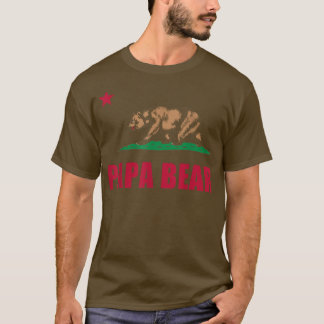 Camiseta California Republic Papa Bear Dad Fathers Day Gift