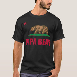 Camiseta California Republic Papa Bear Dad Fathers Day Gift
