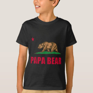 Camiseta Califórnia República Papai Urso Pai Presente do Di
