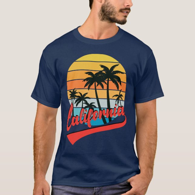 Camiseta California Retro Sunset T Shirt (Frente)