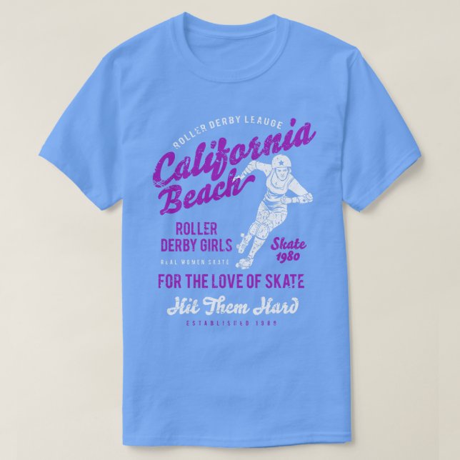 Camiseta California Roller Derby (Frente do Design)