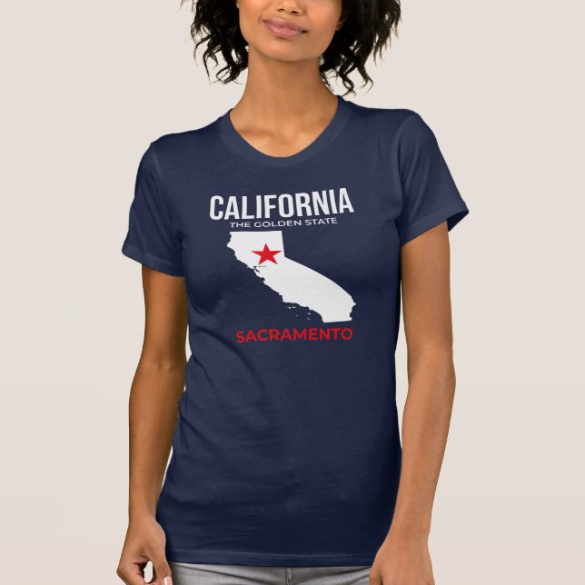 Camiseta California, Sacramento – The Golden State, USA (Frente)