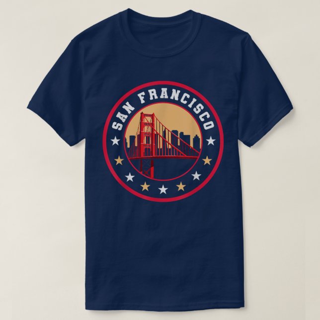 Camiseta California San Francisco City Gift Bridge Souvenir (Frente do Design)
