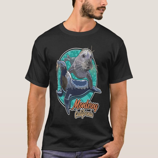 Camiseta California Sea Lion and Pacific Harbor Seal at Mon (Frente)