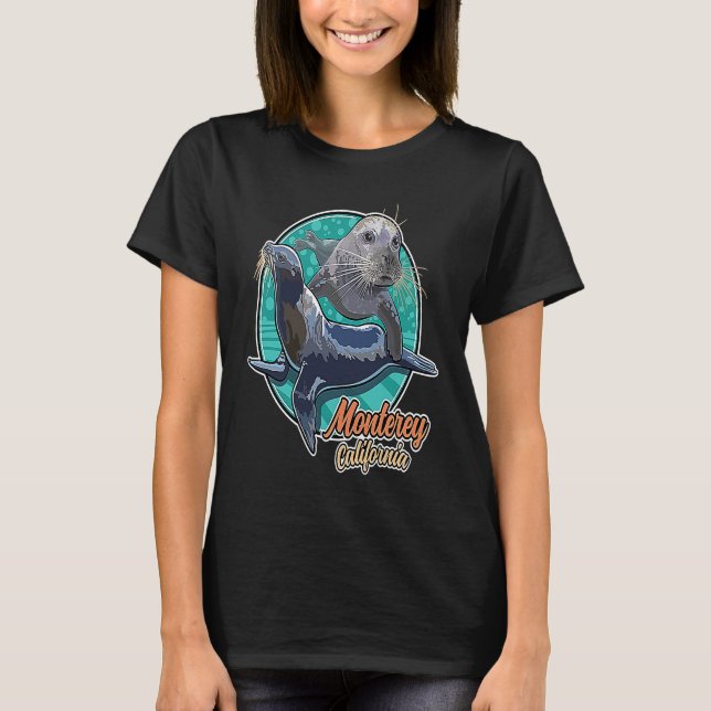 Camiseta California Sea Lion and Pacific Harbor Seal at Mon (Frente)