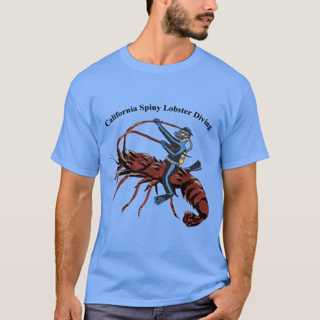 Camiseta California Spiny Lobster Merging SCUBA Diver URM (Frente)