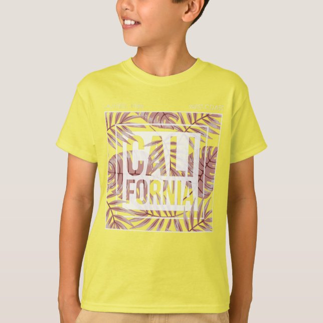Camiseta California Summer Forever- Tropical Leaves (Frente)