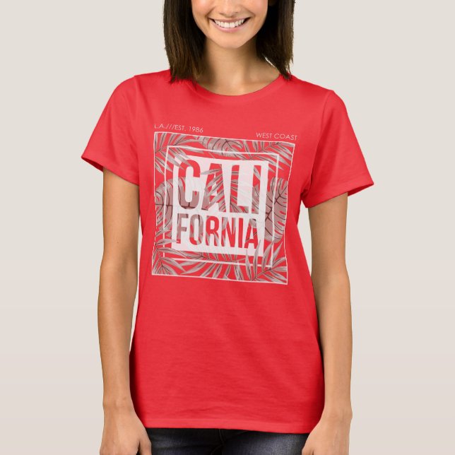 Camiseta California Summer Forever- Tropical Leaves (Frente)