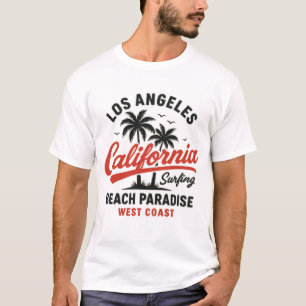 Camiseta California Surfing Los Angeles Beach Paradise West