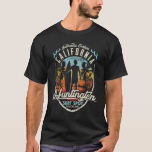 Camiseta California Surfing Vintage Retro Surfer Huntington