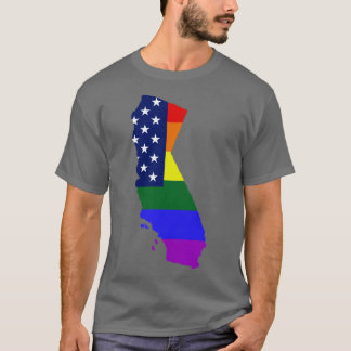 Camiseta California United States Orgulho gay Flag1