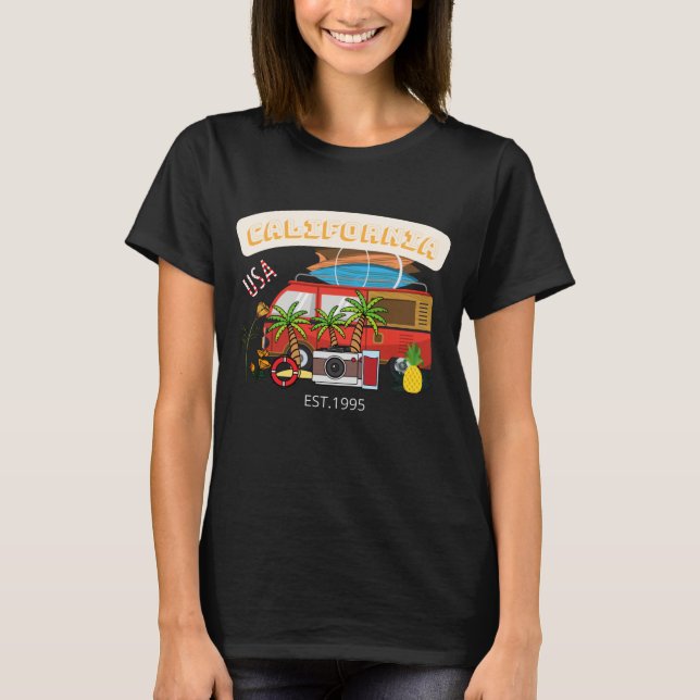 Camiseta California USA EST 1995 l Mulheres negras modernas (Frente)