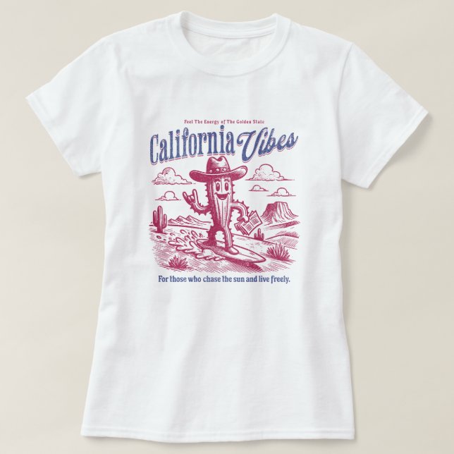 Camiseta California Vibes (Frente do Design)