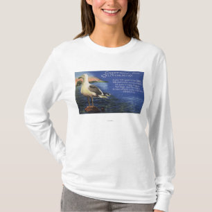 Camiseta CaliforniaGreetings de, poema da gaivota