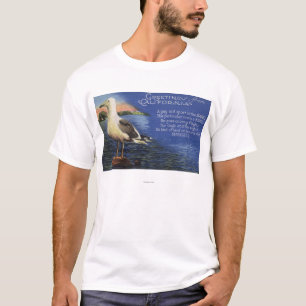 Camiseta CaliforniaGreetings de, poema da gaivota