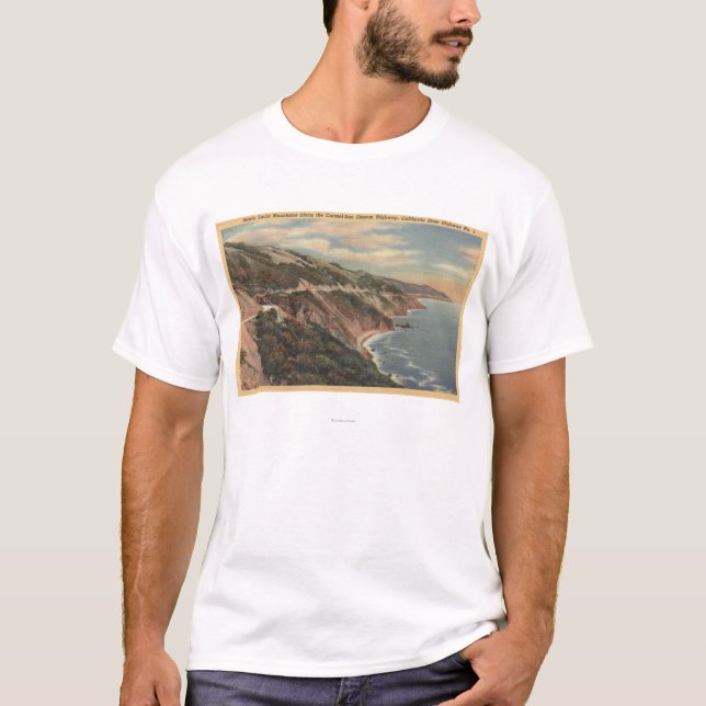 Camiseta CaliforniaSanta Lucia Mts ao longo de Hwy 1 (Frente)