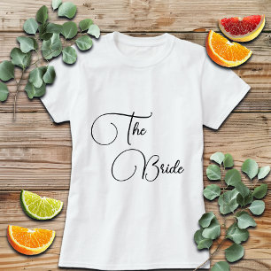 Camiseta Caligrafia Elegante A Noiva Noiva